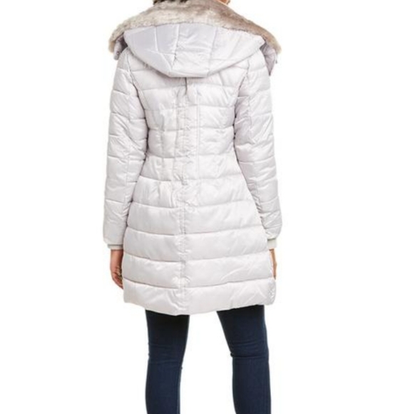 NWT Nine West hooded puffer coat gray Small - Picture 2 of 16